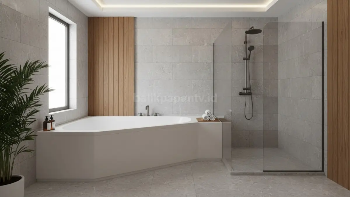 Bathtub built-in sudut ruang