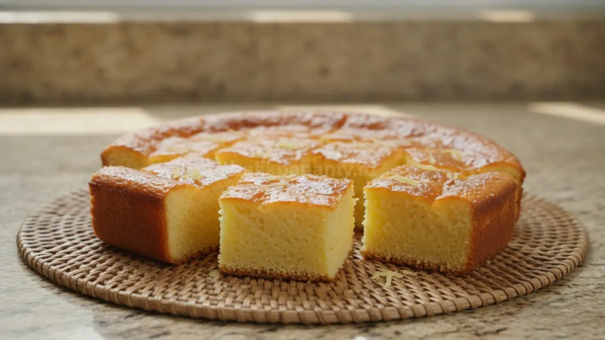 Bingka kentang khas Balikpapan dengan tekstur lembut dan warna keemasan menggoda

