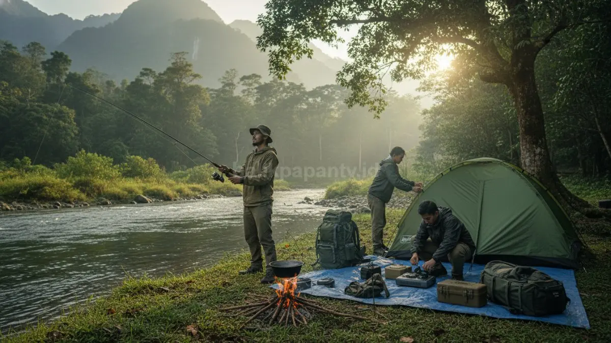 Camping eksplorasi alam dilakukan di lokasi yang lebih jauh dari fasilitas umum seperti area hutan, pegunungan, atau tepi sungai terpencil.