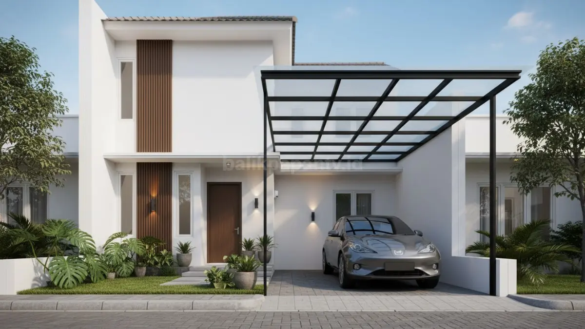 Desain kanopi polycarbonate untuk carport rumah