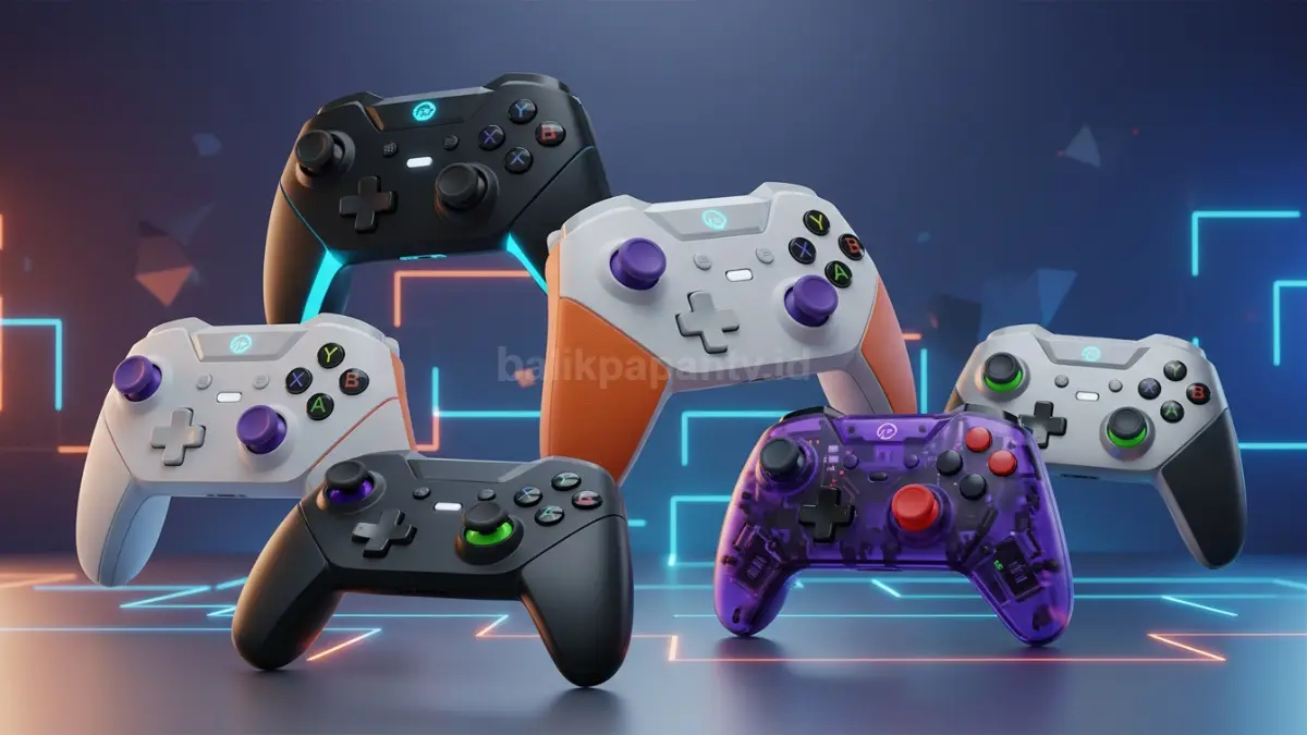 Ilustrasi berbagai gamepad murah terbaik di bawah satu juta dengan desain modern