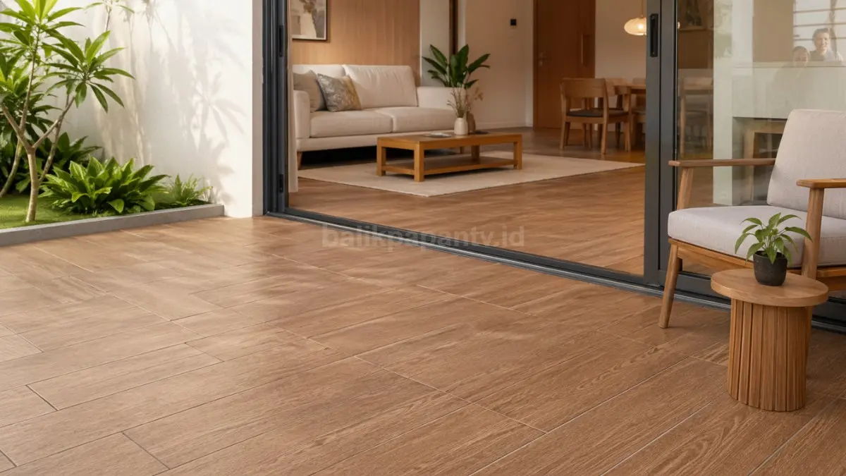 Keramik anti licin model luxagress keramik lantai lancina brown.