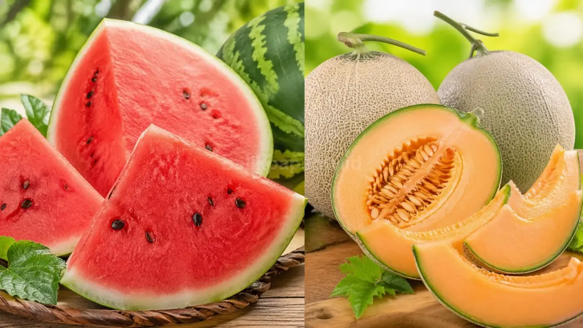 Kolase buah semangka dan melon.