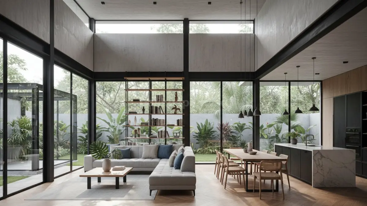 Konsep open space modern
