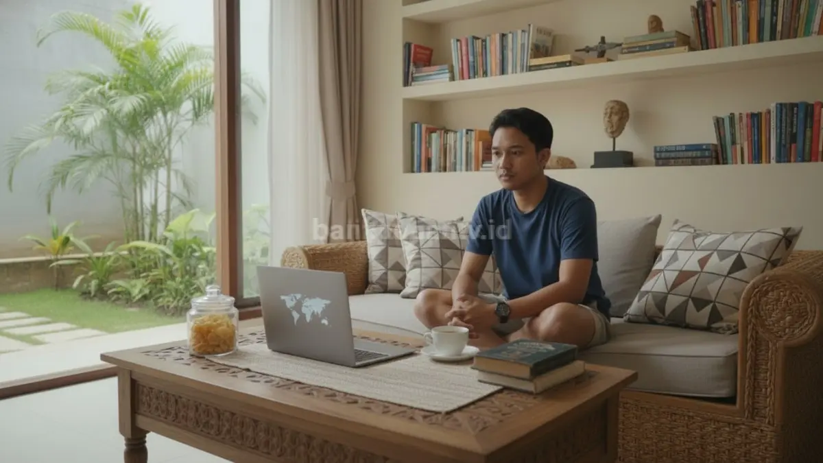 layar televisi atau laptop menampilkan dokumenter sejarah dunia dengan visual peradaban kuno dan peta global, menghadirkan pengalaman belajar yang menarik, ringan dipahami, dan membantu memahami konteks sejarah secara lebih nyata.