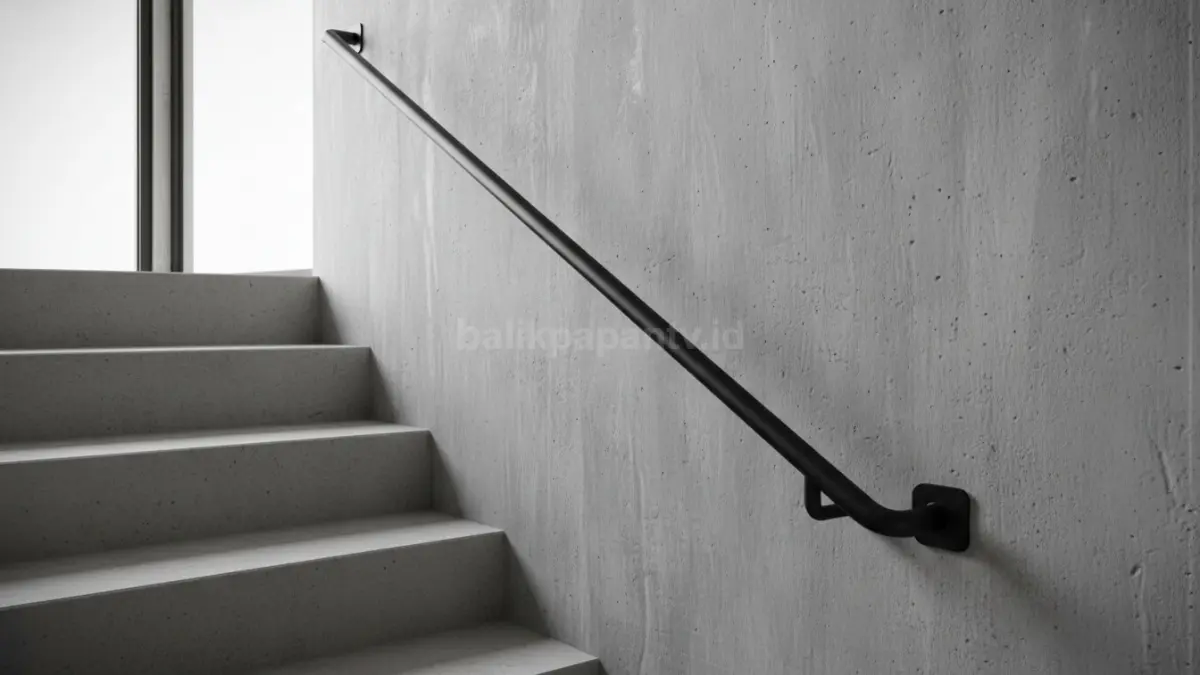 Pegangan tanam di dinding beton