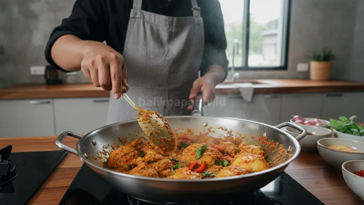 Proses memasak rica-rica dengan bumbu melimpah, kunci rasa khas Sulawesi
