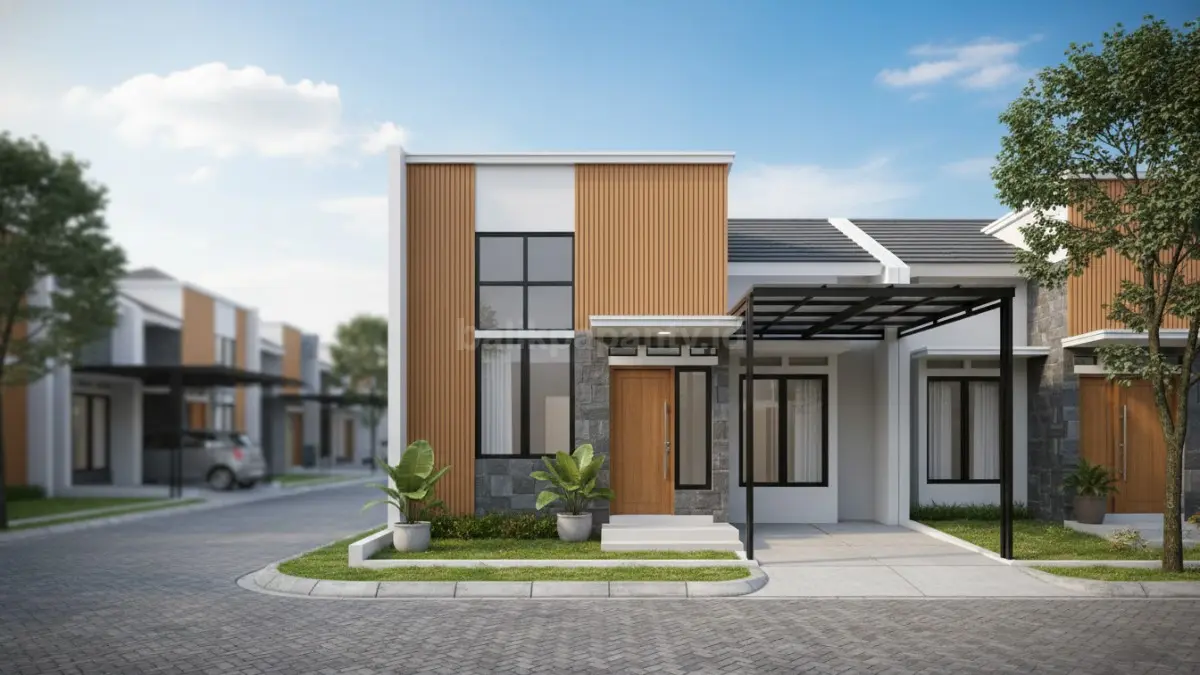 Rumah 6 x8 meter di sudut komplek perumahan