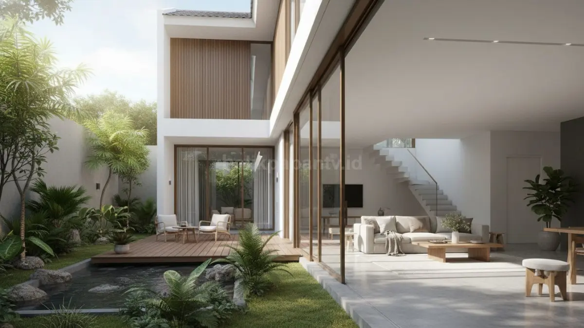  Rumah dengan koneksi indoor dan outdoor 