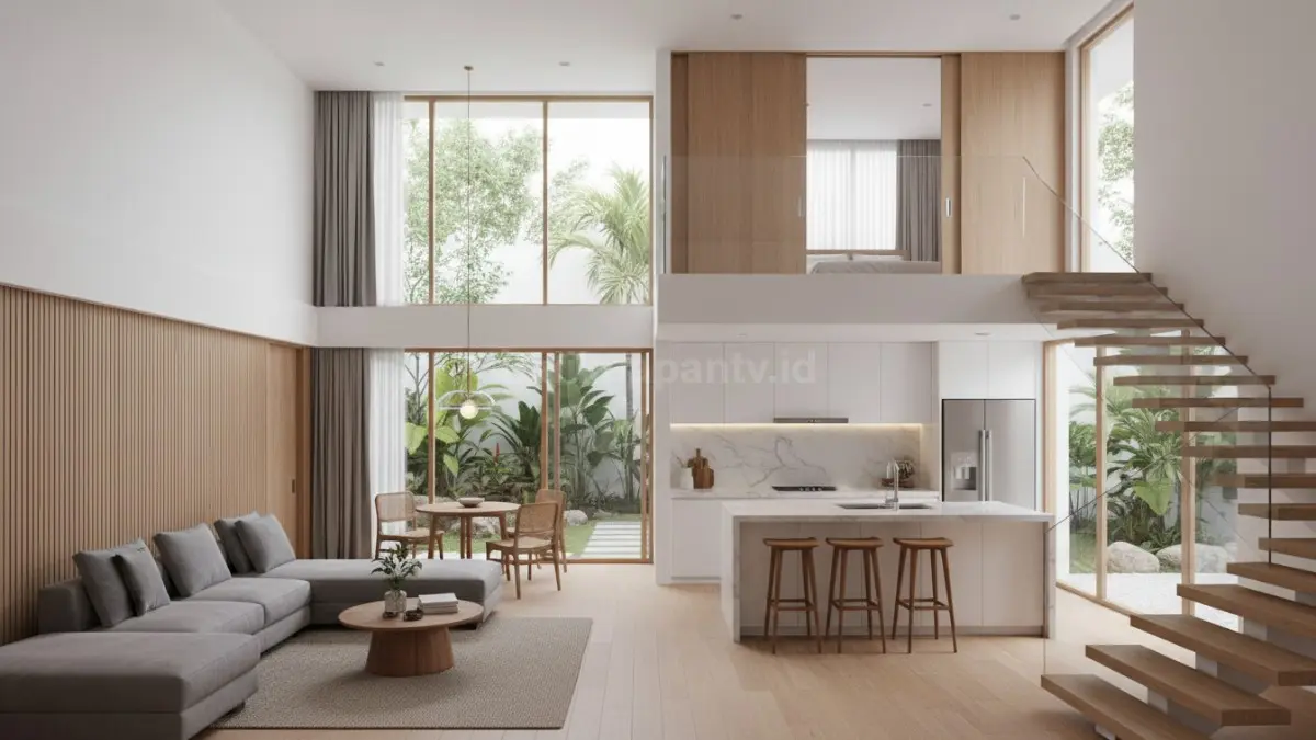  Split level dengan area privat terpisah 