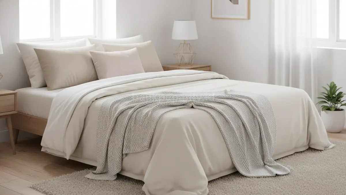 Sprei dan tekstil warna netral