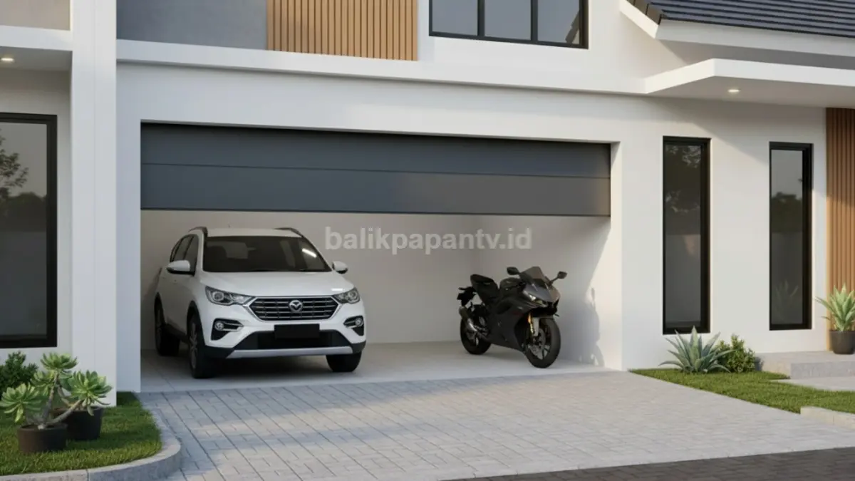 Garasi tertutup dengan pintu otomatis
