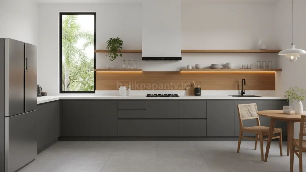 Kitchen set tanpa kabinet atas