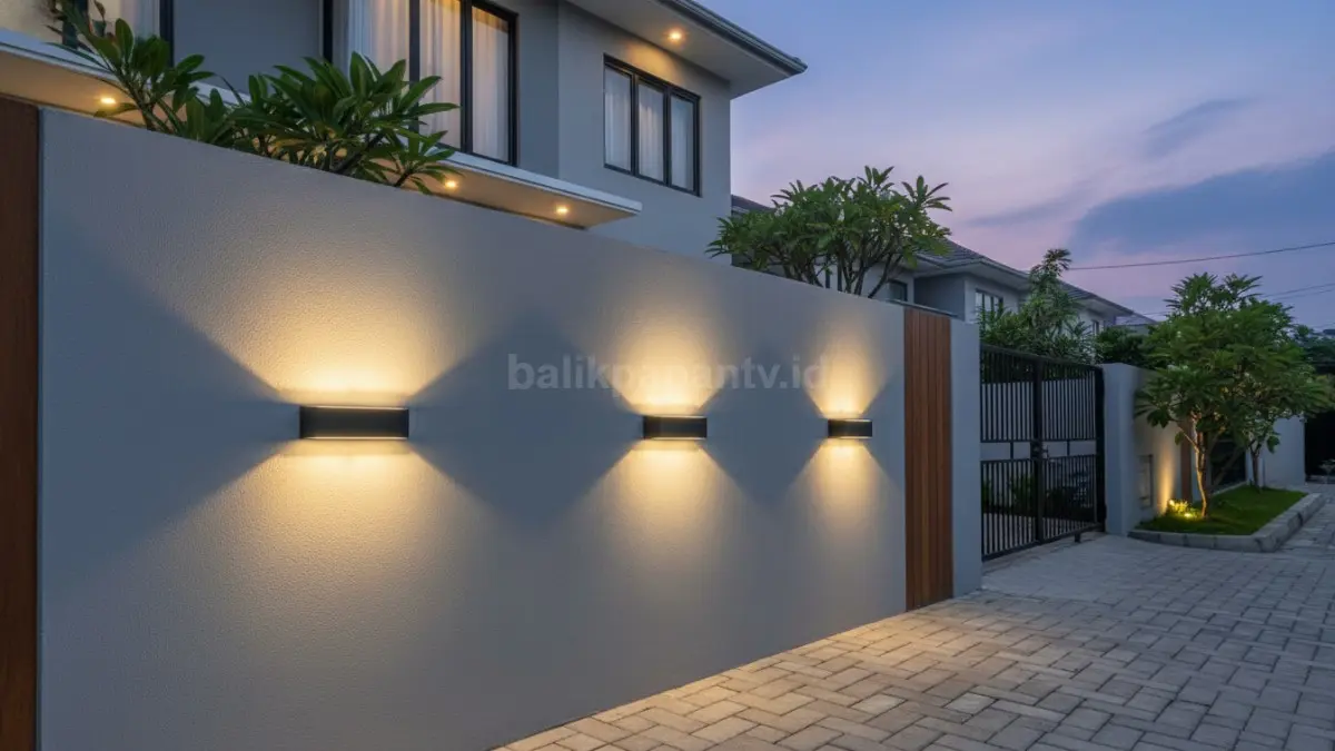 Lampu pagar minimalis LED tanam