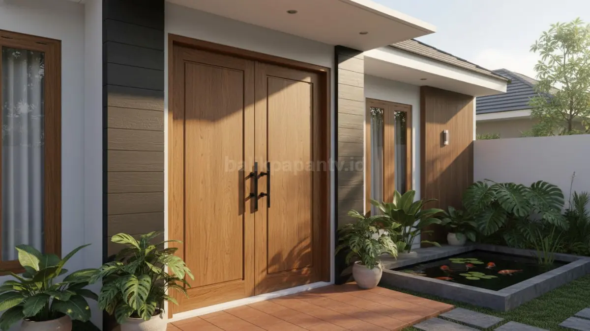 Model kayu solid minimalis