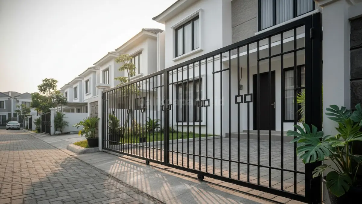 Model pagar besi dengan motif bisa disesuaikan dengan konsep rumah