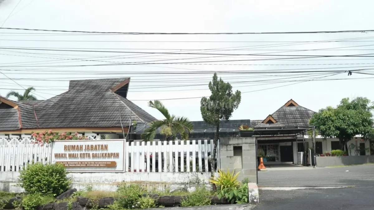 Potret depan rumah jabatan Wakil Wali Kota Balikpapan di Jalan ARS Muhammad, Balikpapan.