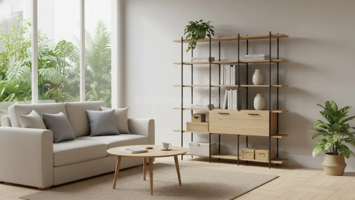  Rak penyimpanan modular dengan konsep terbuka