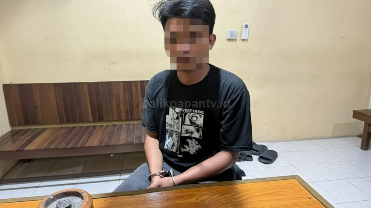 Tersangka berhasil diamankan di Polsek Balikpapan Barat.