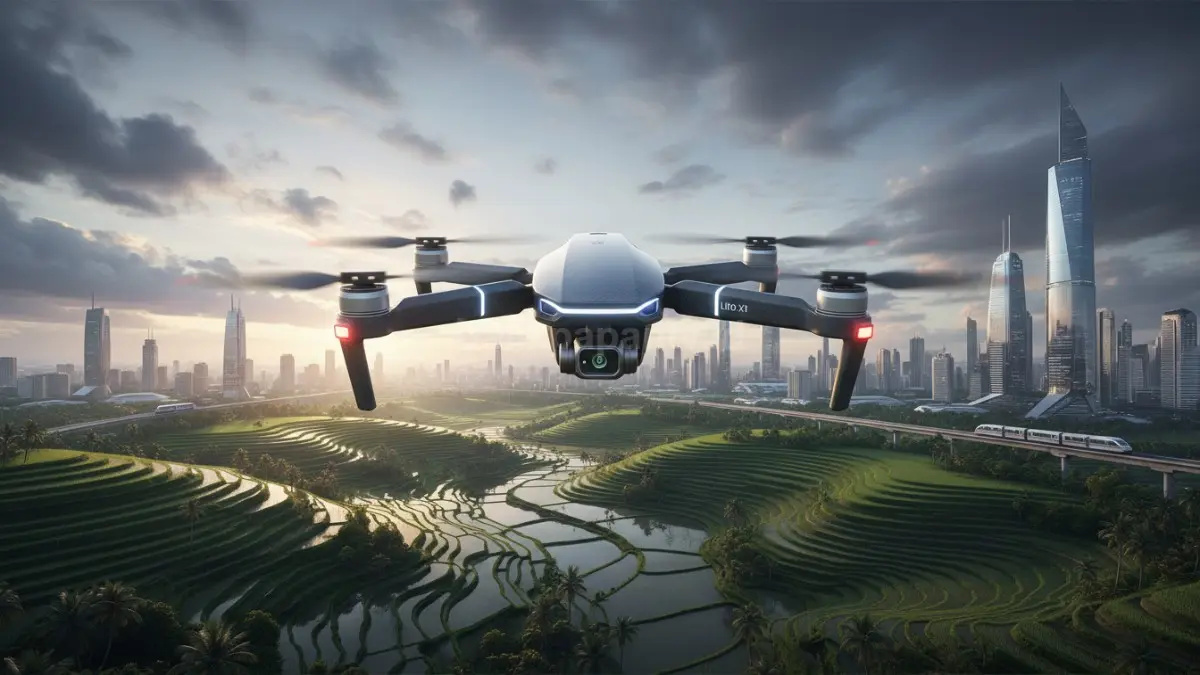 DJI Lito X1 terbang stabil dengan desain aerodinamis dan bodi ringkas (BTV/Ai)