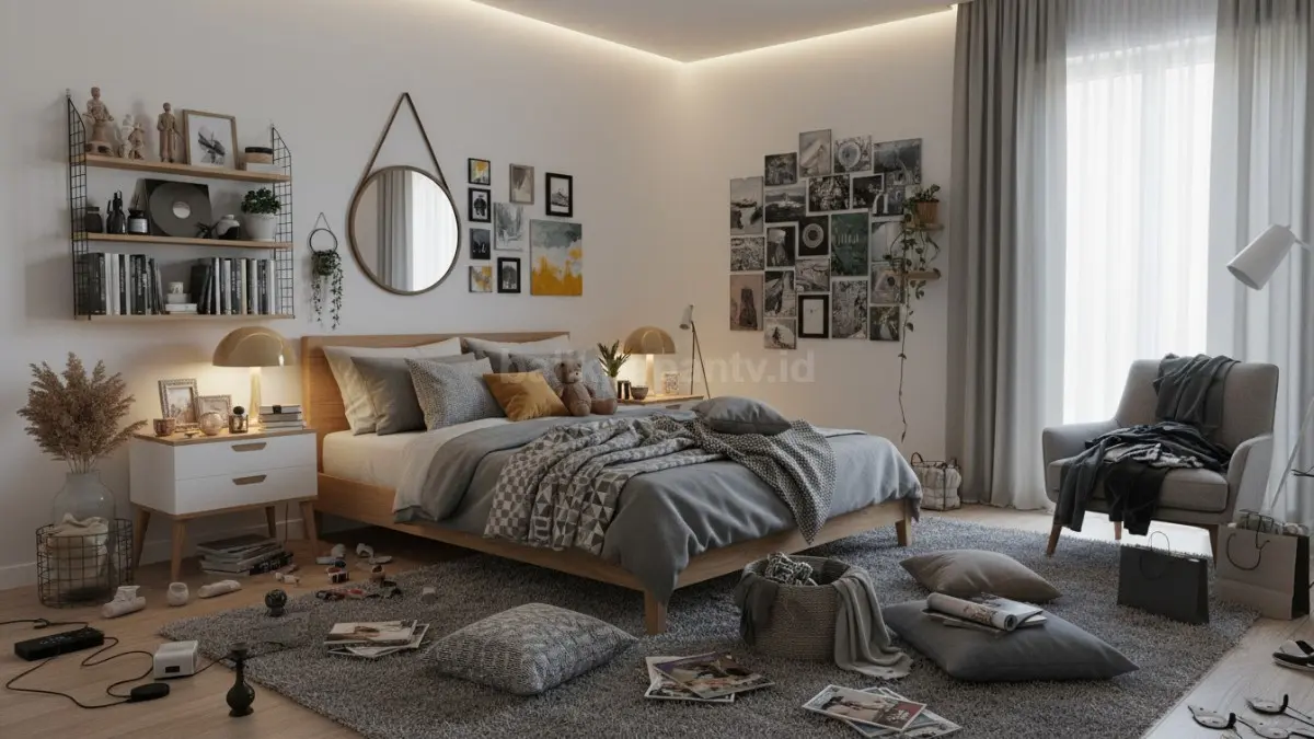 Kesalahan umum dekor kamar tidur seperti terlalu banyak aksesoris yang bikin ruang penuh

