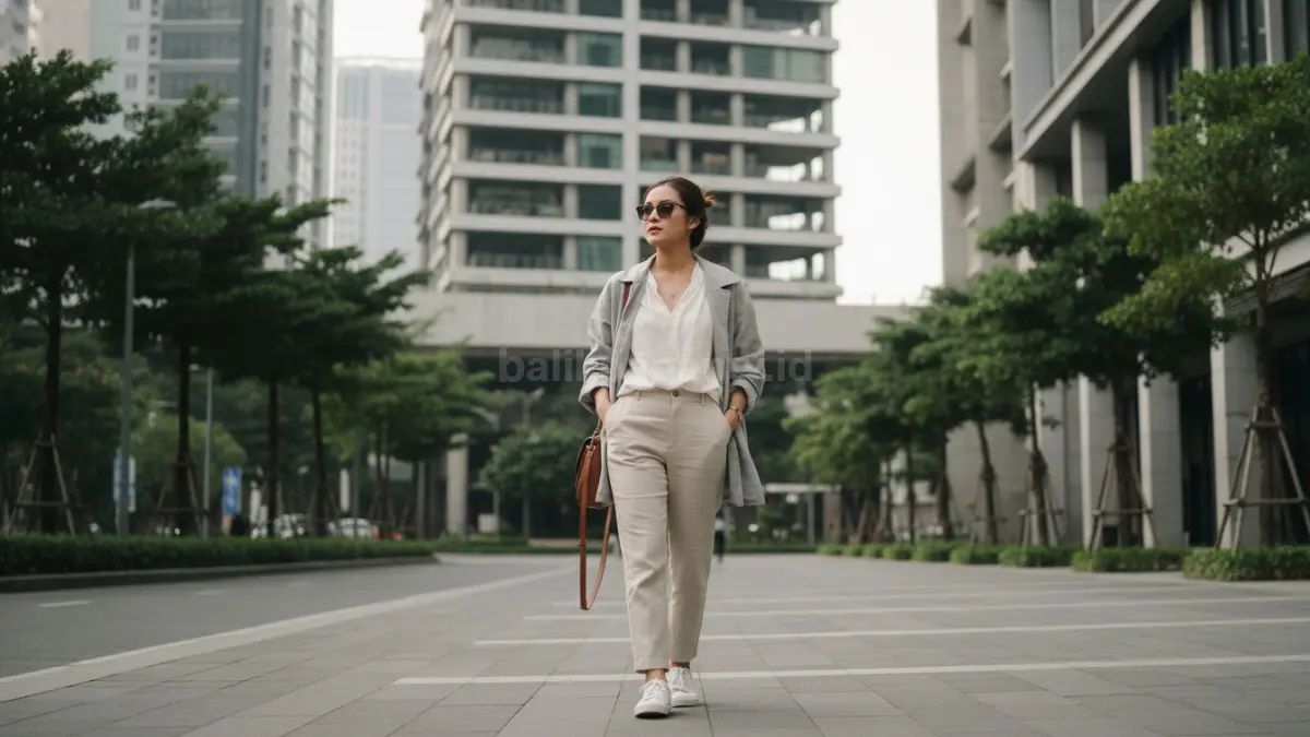 Kombinasi warna netral dalam outfit sehari-hari (BTV/AI)