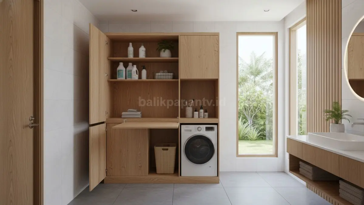 Lemari Laundry Multifungsi dengan Meja Lipat (BTV/Ai)