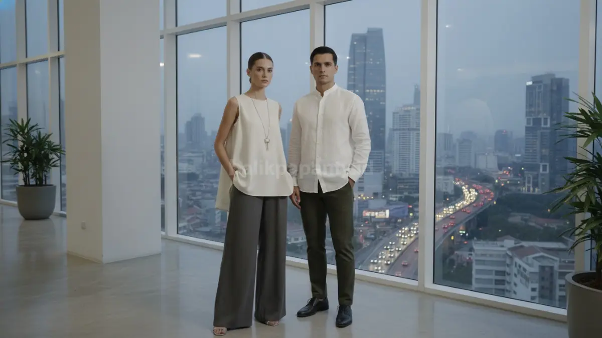 pakaian clean cut dengan tampilan minimalis