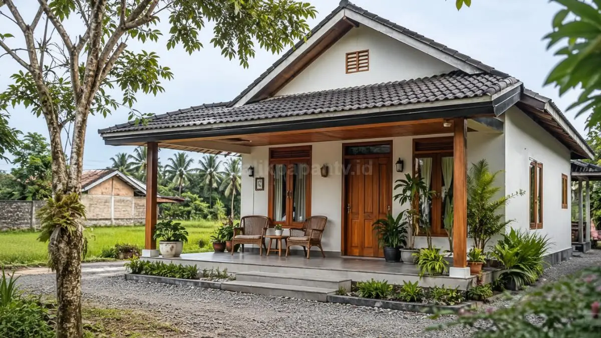 Rumah dengan teras terbuka minimalis. (BTV/Ai)