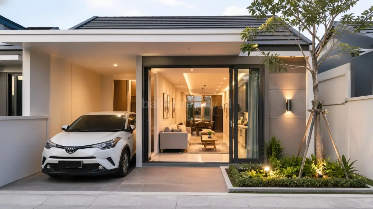 Rumah tipe 36 model linear depan ke belakang. (BTV/Ai)