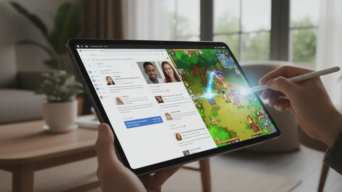 Tampilan performa tablet saat multitasking dan bermain game ringan (BTV/Ai)