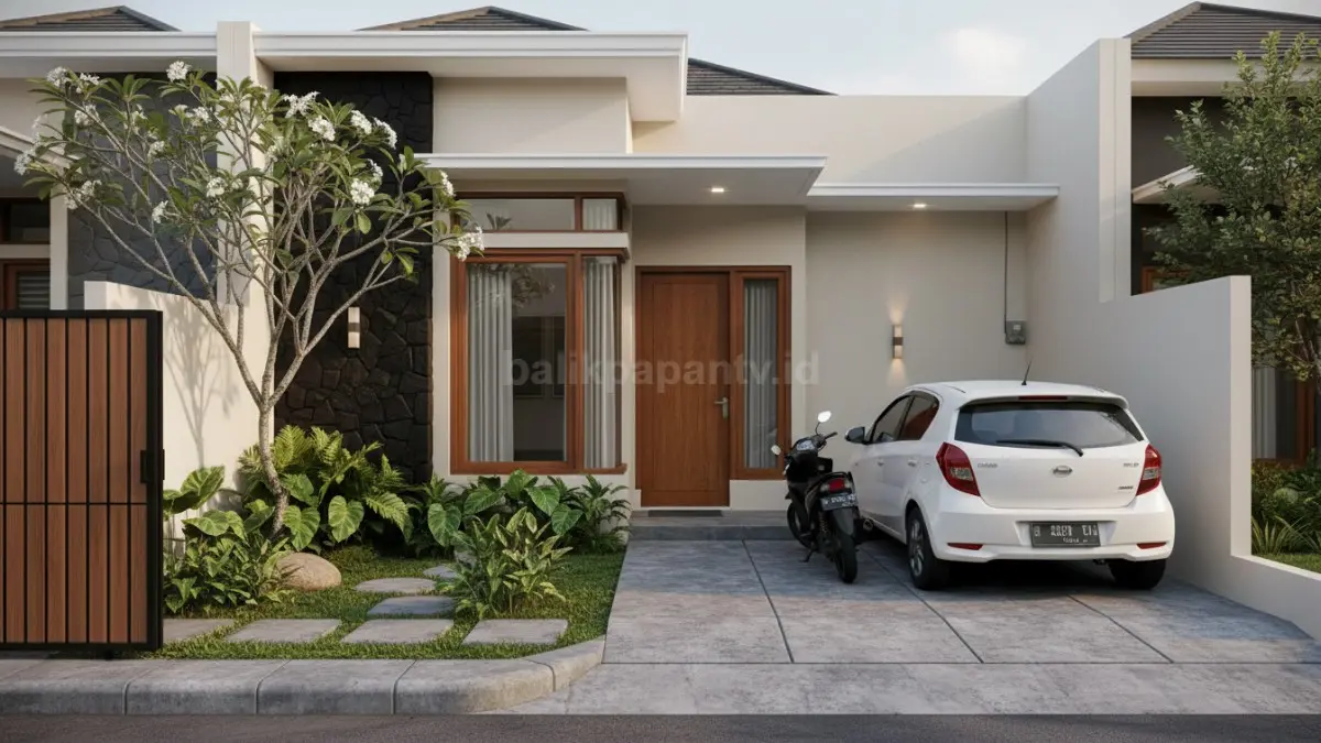 Desain rumah urban 7x12 modern dengan taman indoor dan ruang terbuka multifungsi