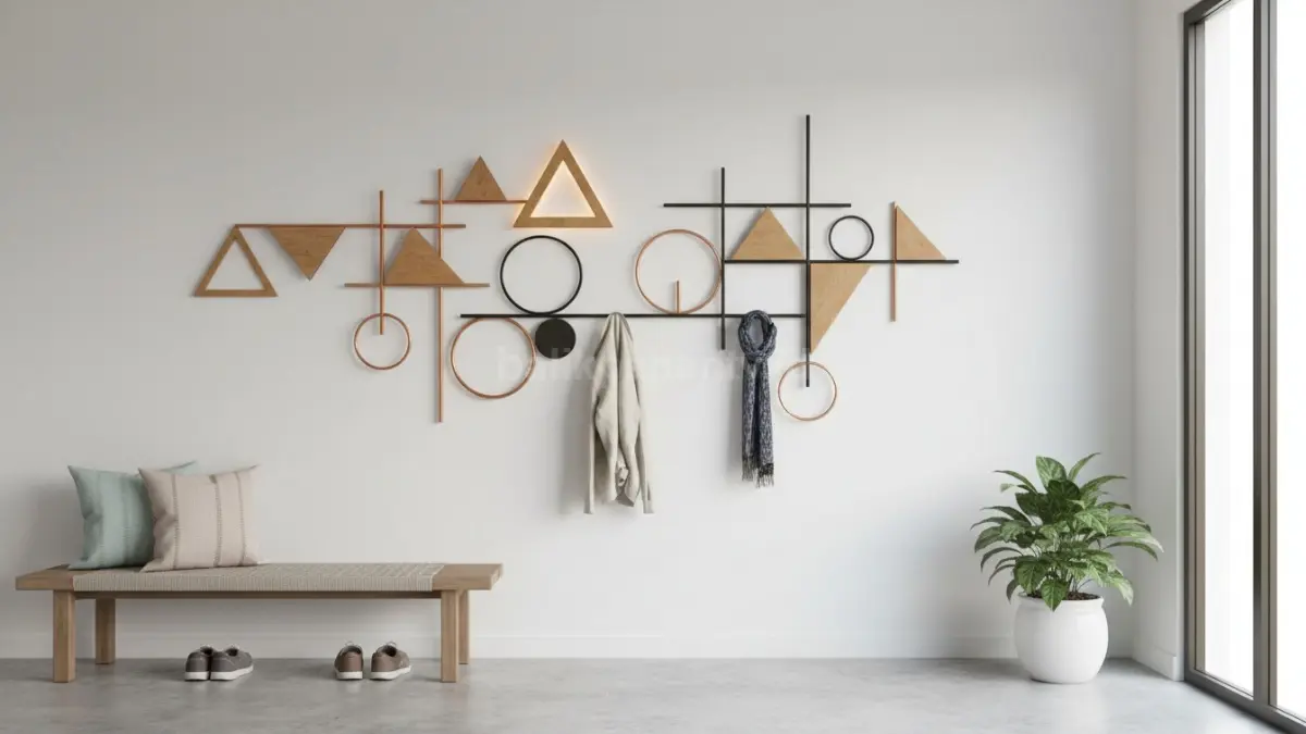Gantungan Baju Bentuk Geometris. (BTV/Ai)