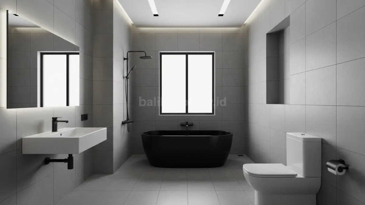 Gaya minimalis modern dengan warna monokrom
