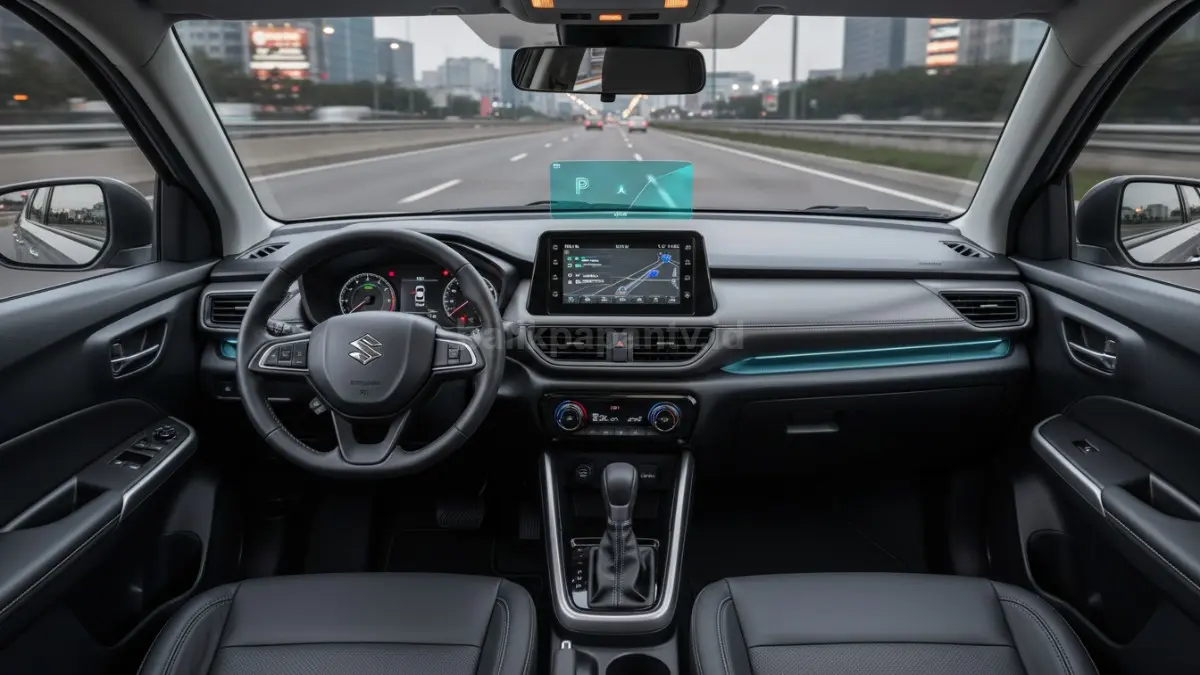 Interior kabin Fronx dengan fitur Head-Up Display dan dashboard modern (BTV/Ai)