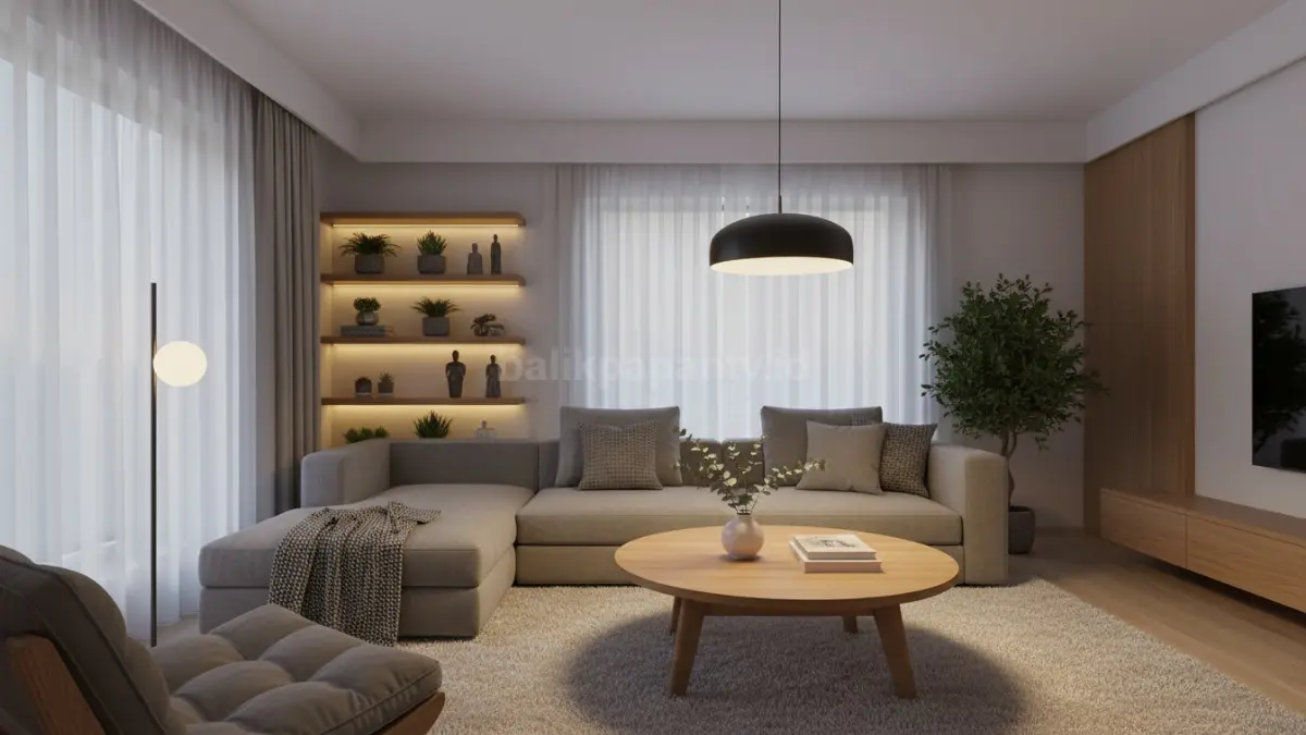 Lampu LED dimmable yang dapat mengatur intensitas cahaya sesuai kebutuhan, memberikan kenyamanan di ruang tamu. (BTV/Ai)