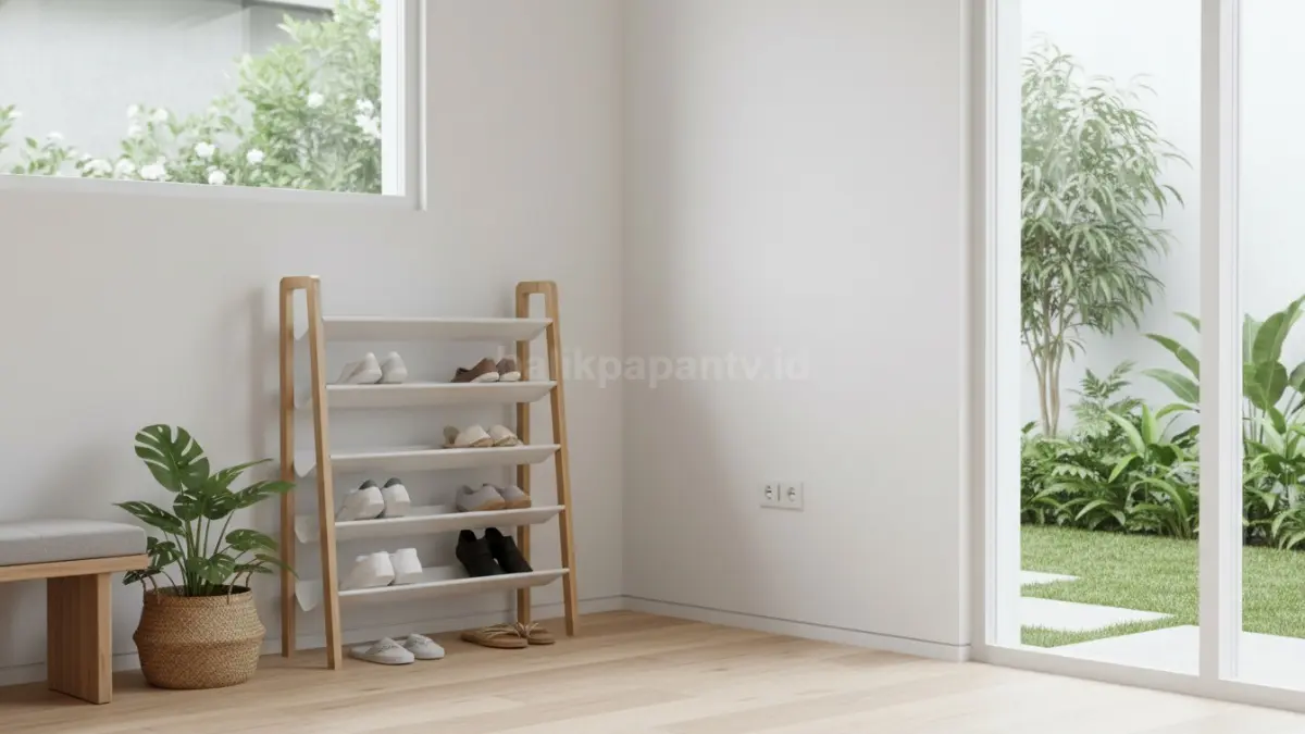 Model rak sepatu terbuka yang cocok untuk ruang terbatas di apartemen. (BTV/Ai)