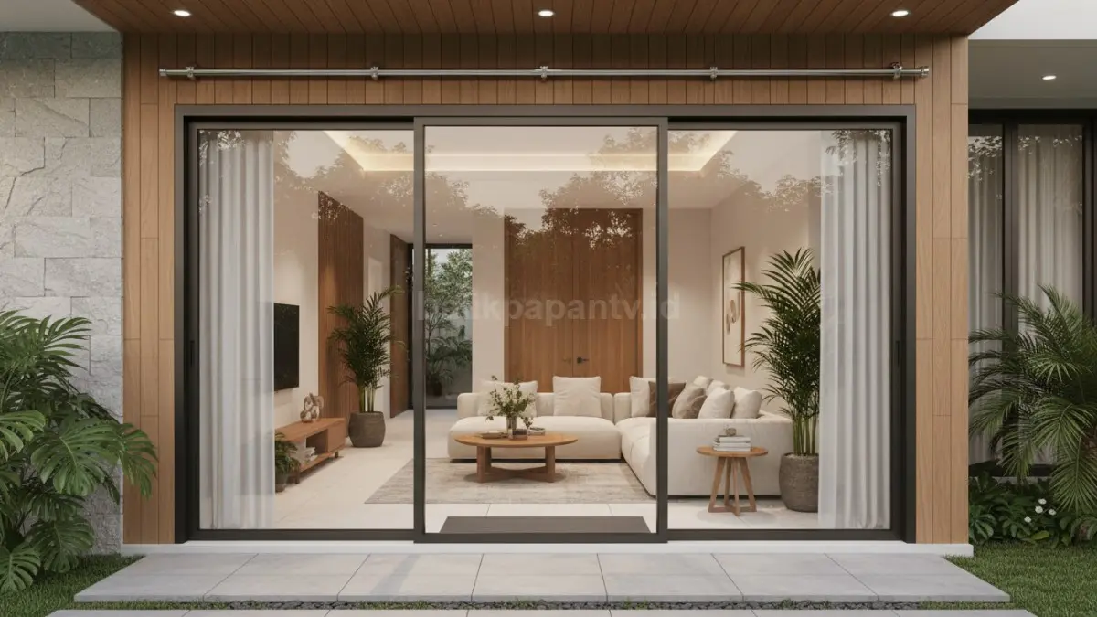  Pintu Geser atau Sliding Door . (BTV/Ai)