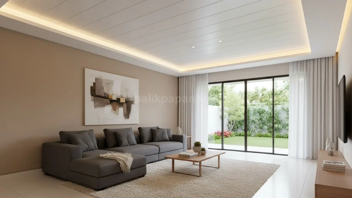 Plafon PVC dengan Sentuhan Lampu LED. (BTV/Ai)