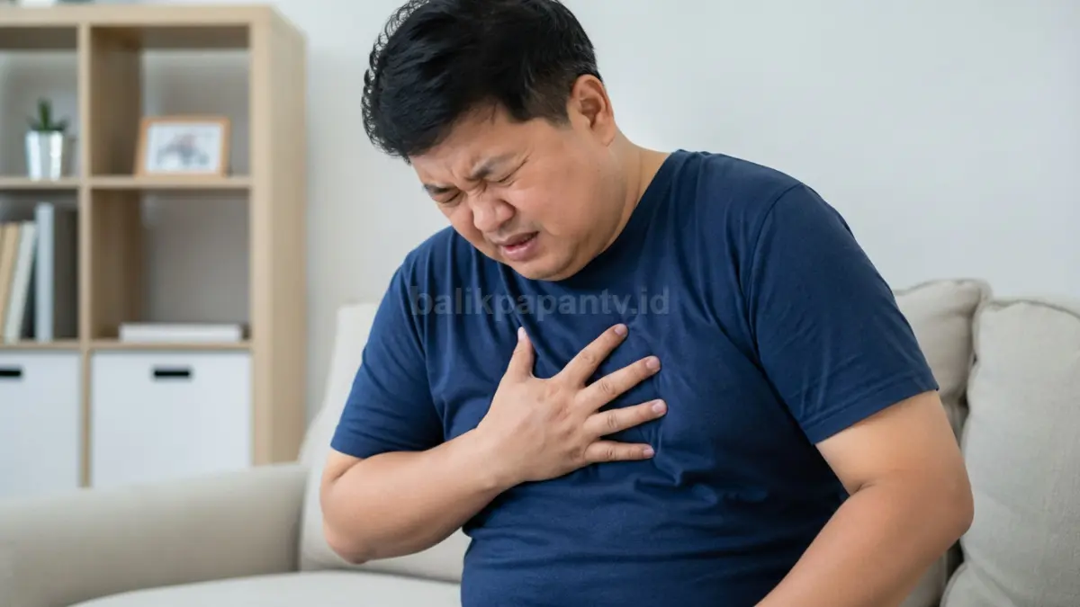 Pria sedang menderita kolesterol tinggi. (BTV/Ai)