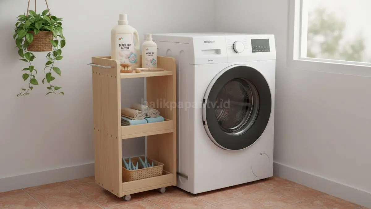 Rak geser samping mesin cuci model slim (BTV/Ai)