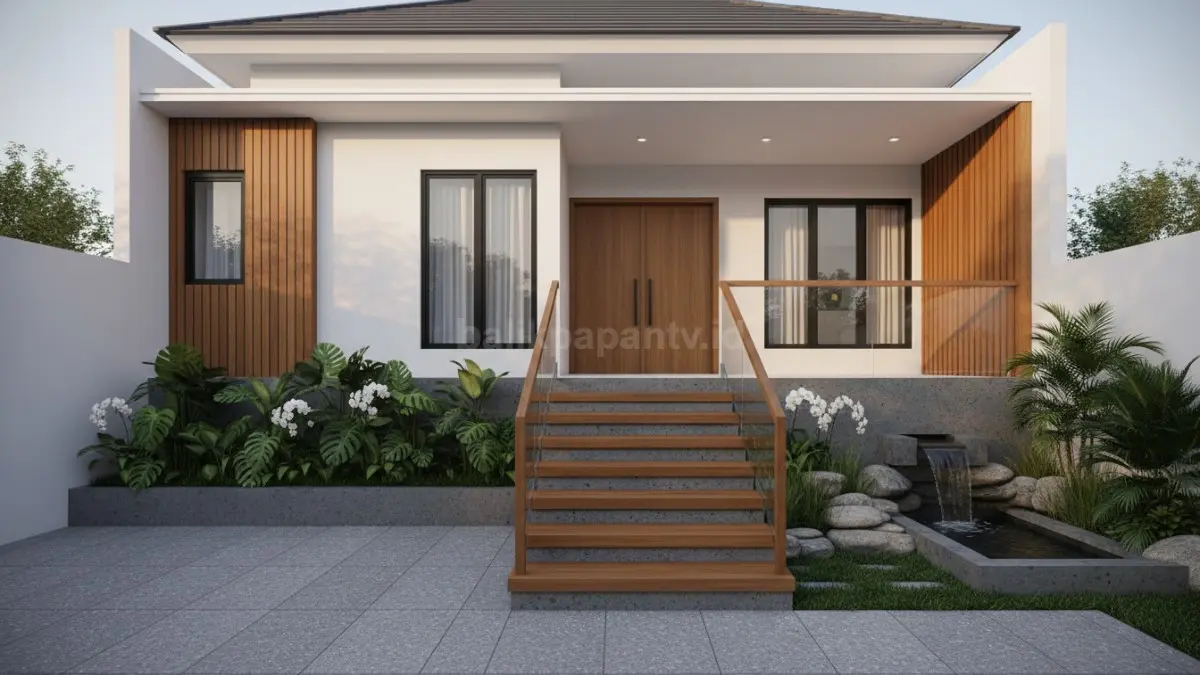 Tangga Kombinasi dengan Planter atau Taman Mini
