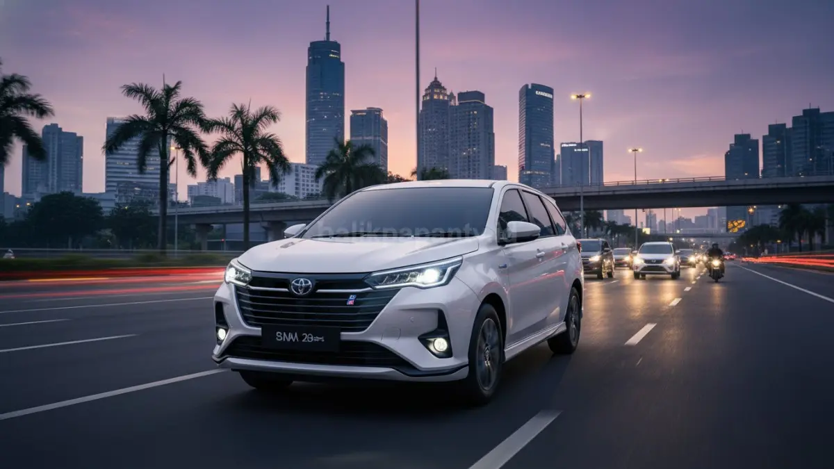 Toyota Veloz Hybrid di jalan kota dengan tampilan familiar namun teknologi baru (BTV/Ai)