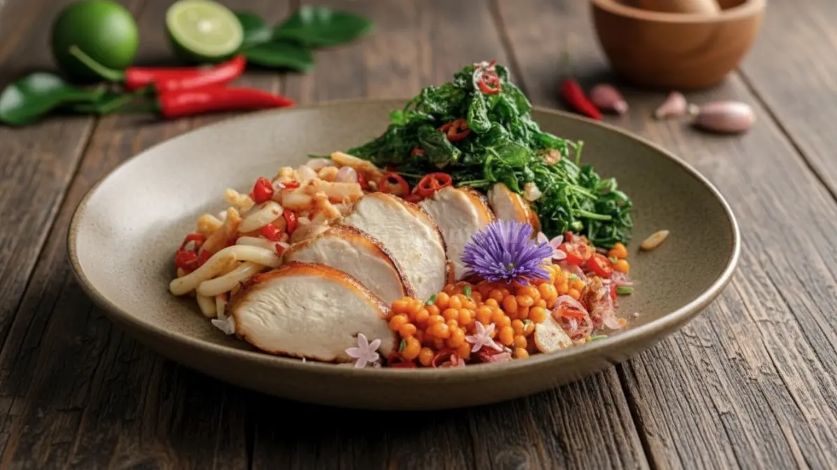 Ayam bakar manday sambal seruit dengan tekstur unik dan sambal pedas