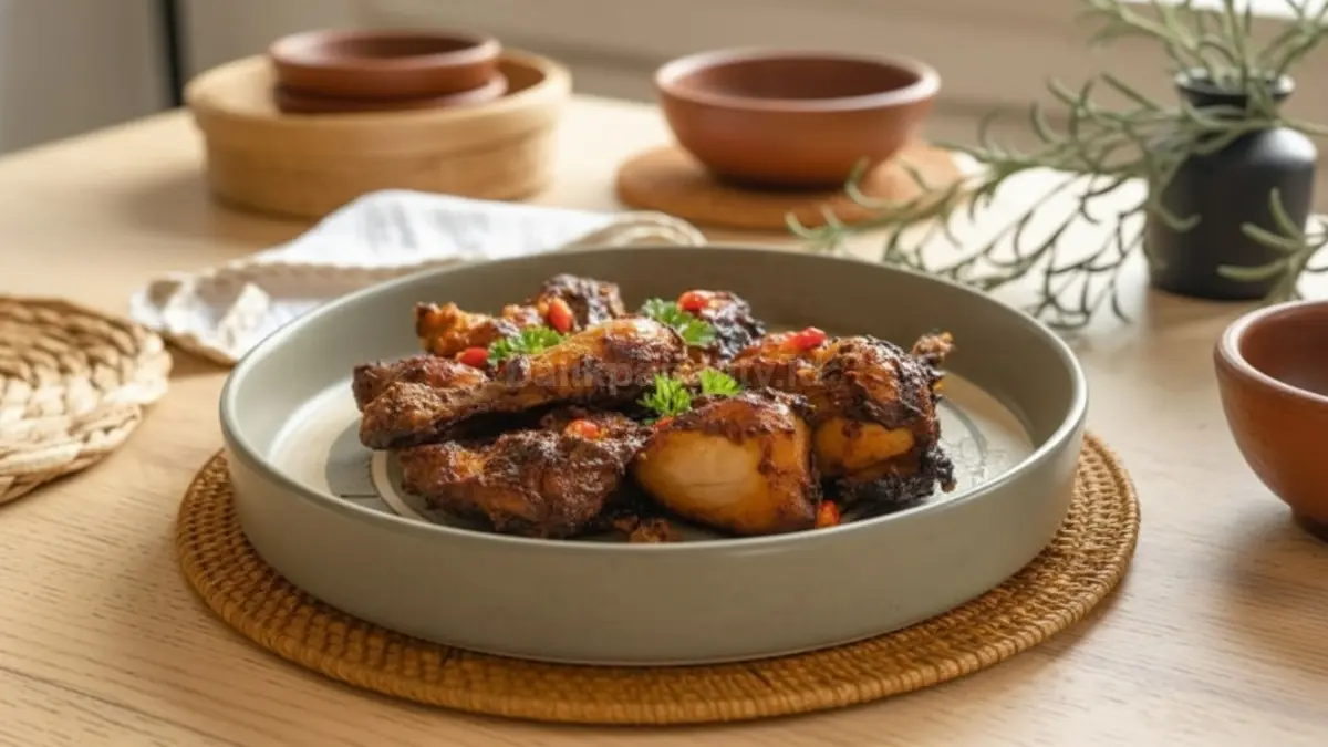Ayam Cincane dengan bumbu merah khas yang menggoda