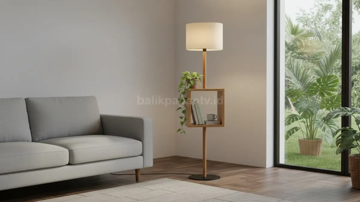 Stand lampu dengan rak multifungsi (BTV/Ai)