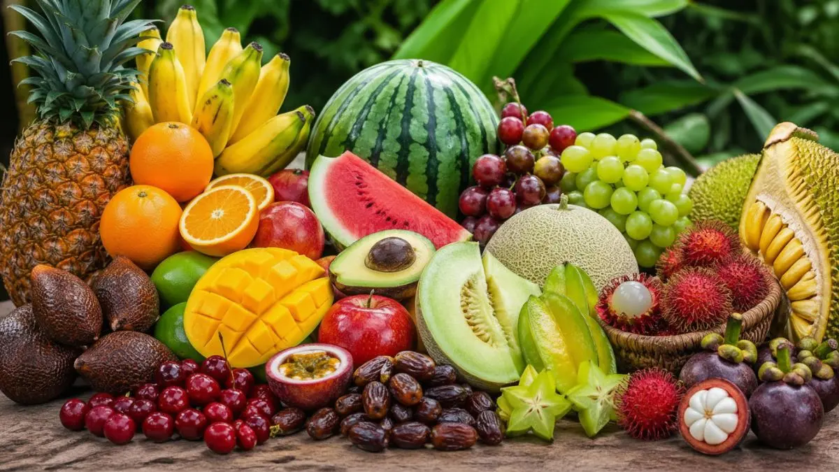 Aneka buah segar. (BTV/Ai)
