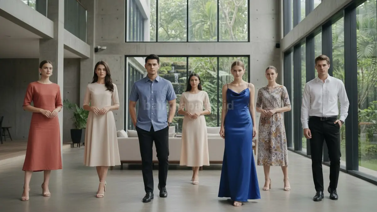 Beragam model dress dan kemeja slim fit dalam gaya kasual dan formal