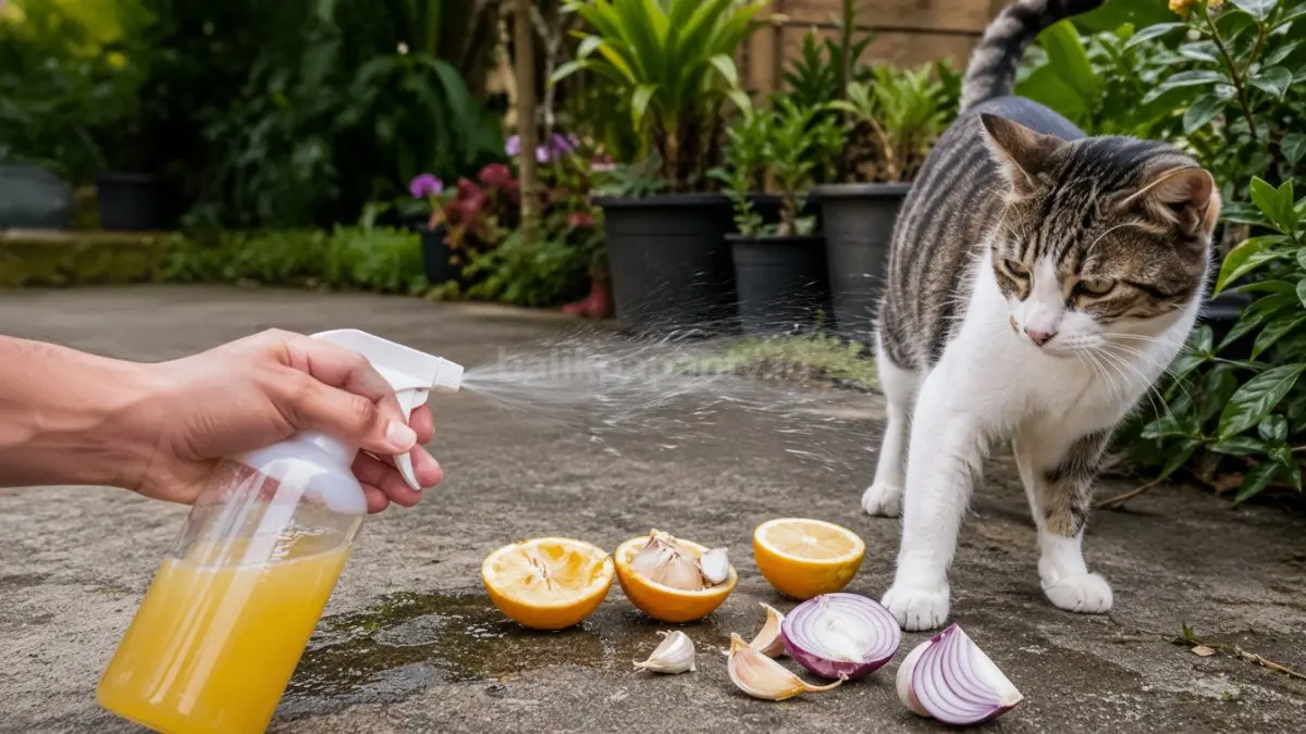 Gunakan aroma yang tidak disukai kucing. (BTV/Ai)