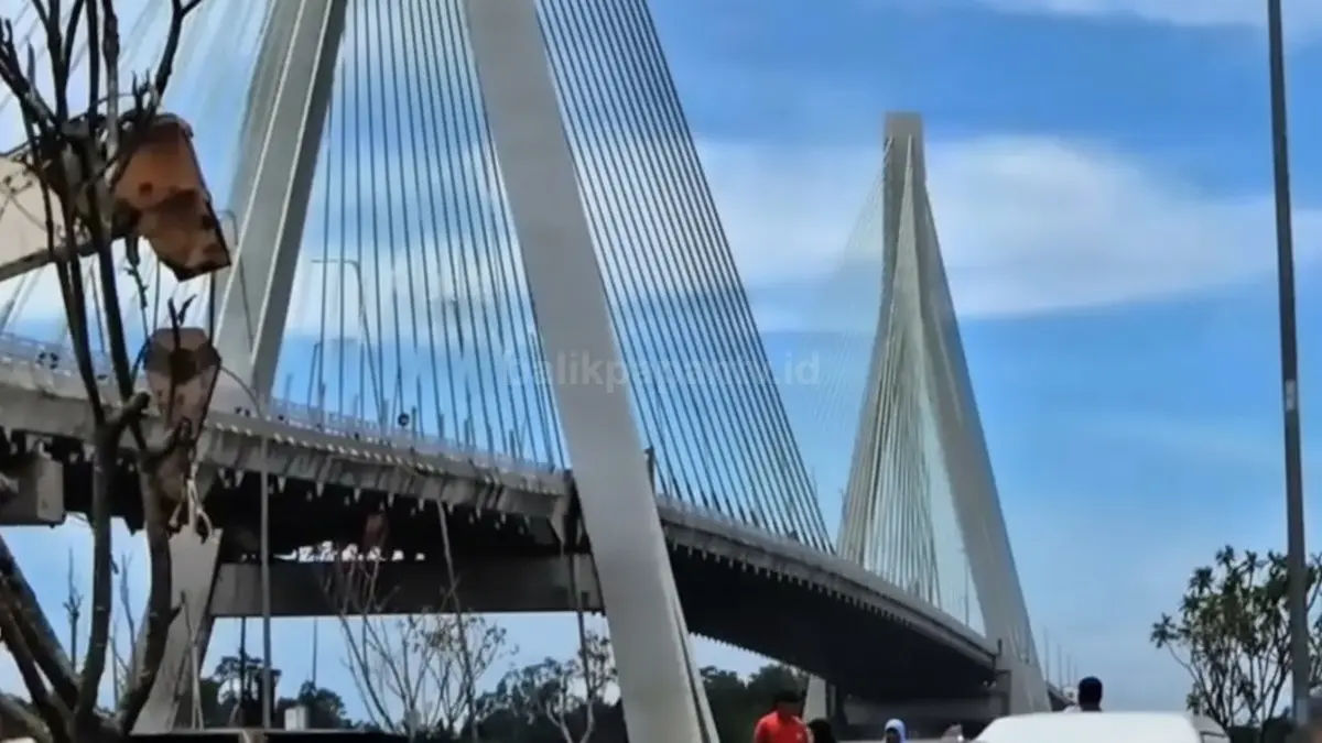 Ilustrasi rencana Jembatan Sungai Riko yang menghubungkan PPU dan Balikpapan